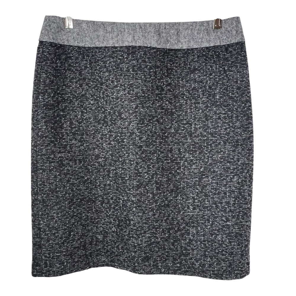 Liz Claiborne Gray Salt and Pepper Tweed  Pencil‎ Skirt Size 12